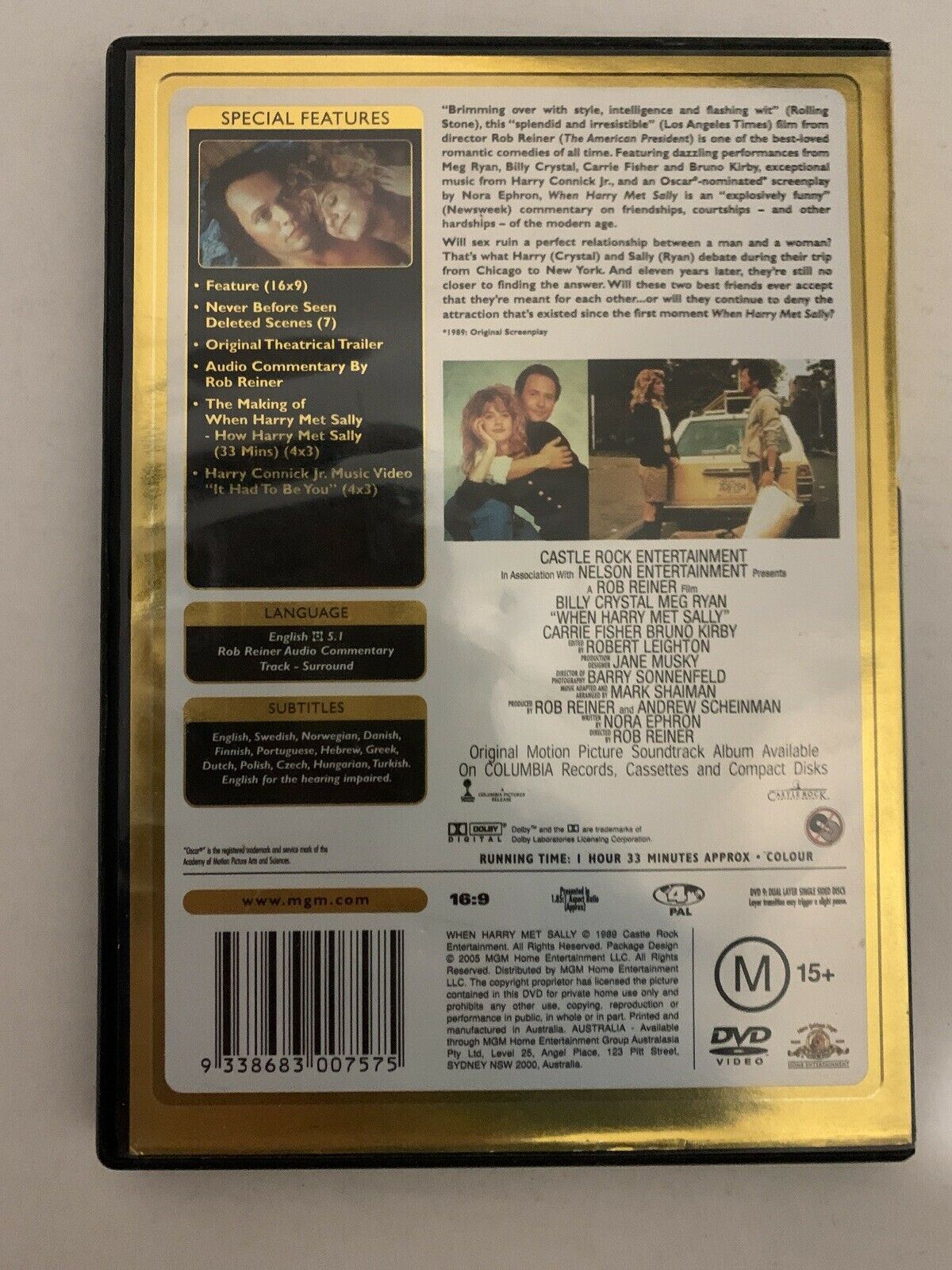 When Harry Met Sally - Gold Edition (DVD, 1989) Billy Crystal, Meg Ryan Region 4