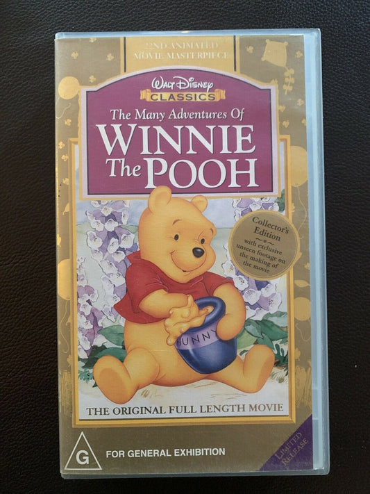 Winnie the Pooh - The Many Adventures of -Walt Disney Classic Collection VHS PAL