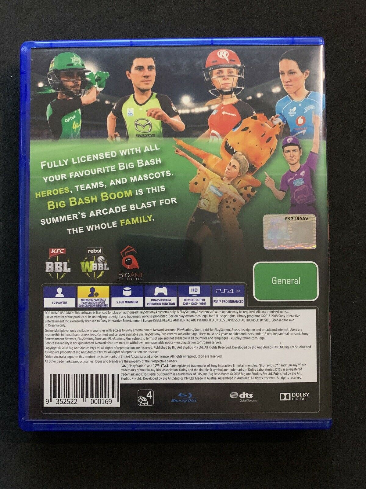 Big Bash Boom - Sony PS4 Playstation 4 Cricket Sports Arcade Game Party Gaming