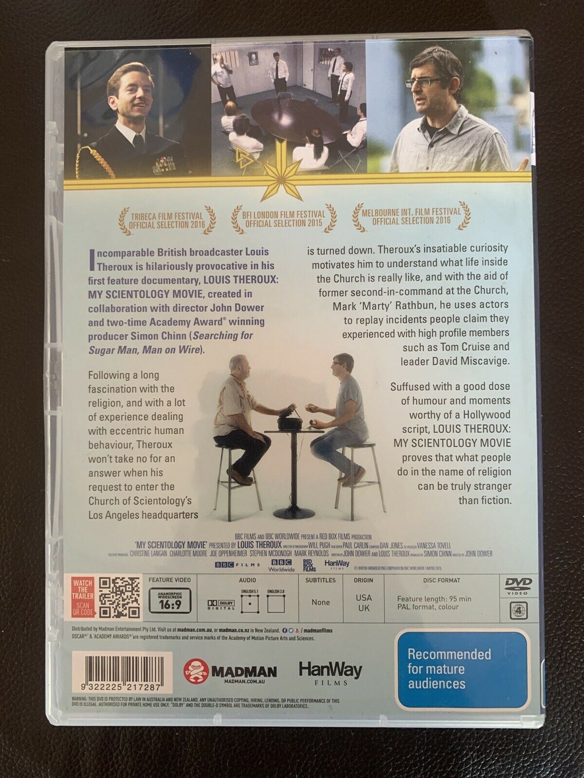 Louis Theroux My Scientology Movie DVD 2015 Region 4 Retro Unit