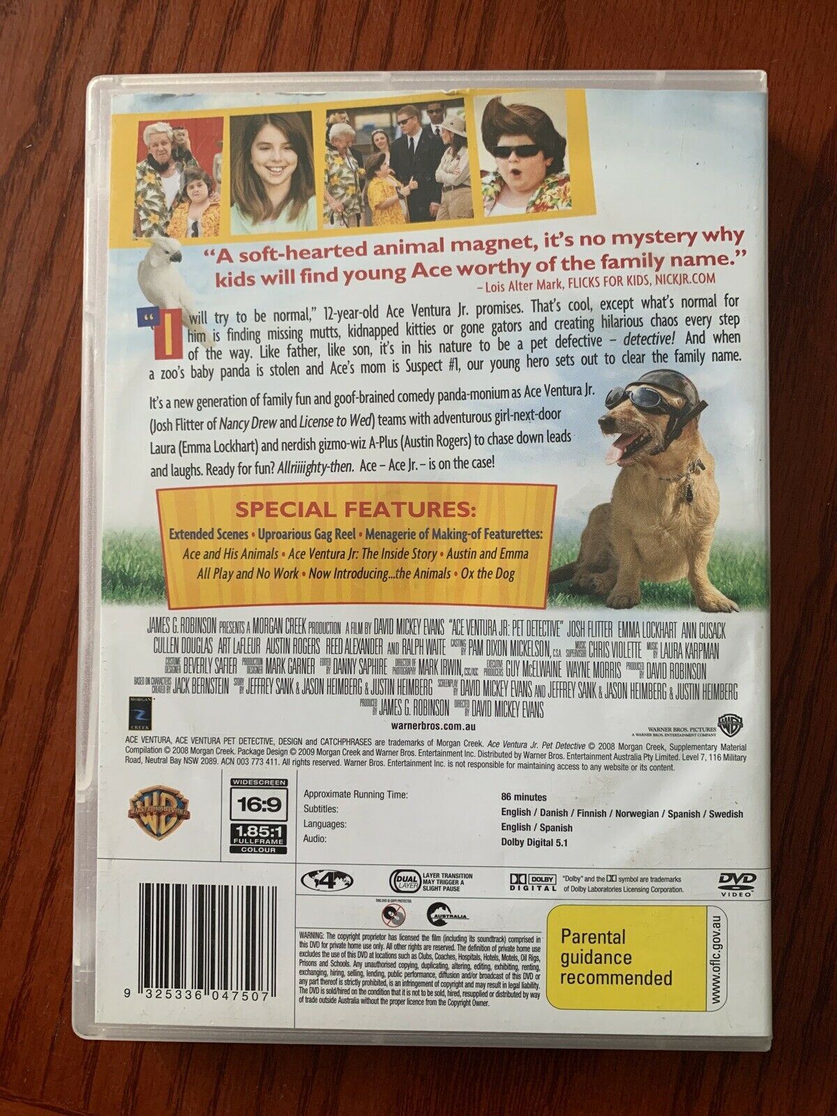 Ace Ventura: Pet Detective Jr. (DVD, 2009) Josh Flitter, Emma Lockhart - Region4