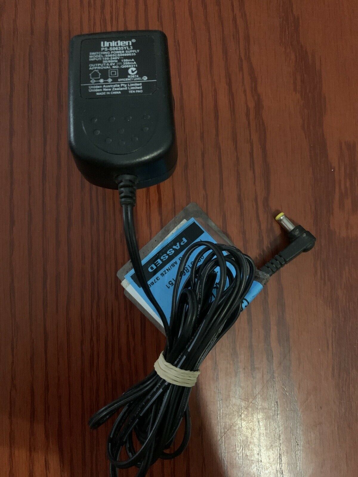 Genuine UNIDEN PS-S0635YL3 AC Adapter DECT Phone Power Supply 6V 350mA
