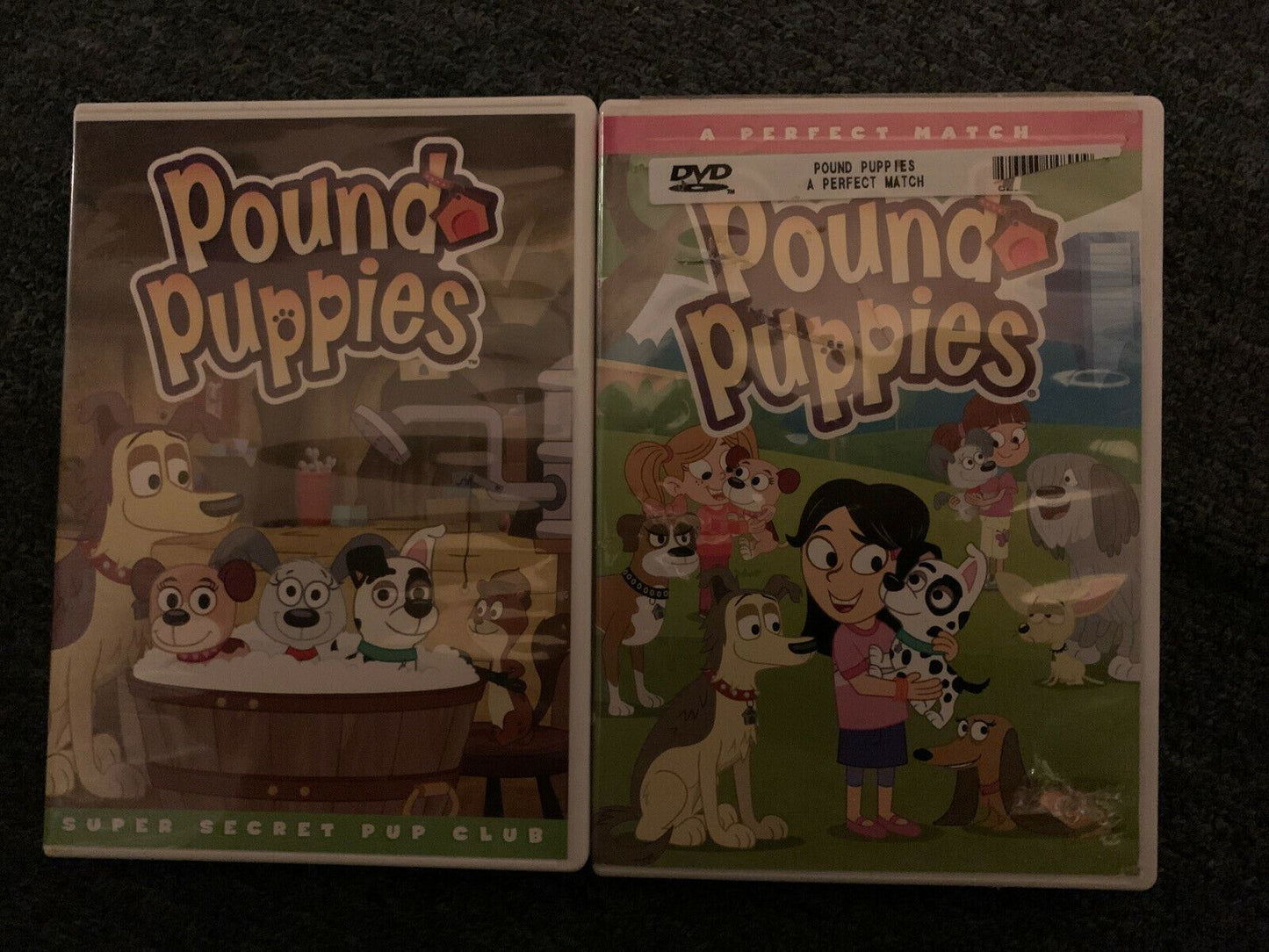 2x Pound Puppies DVD - Super Secret Pup Club, A Perfect Match - Region 1