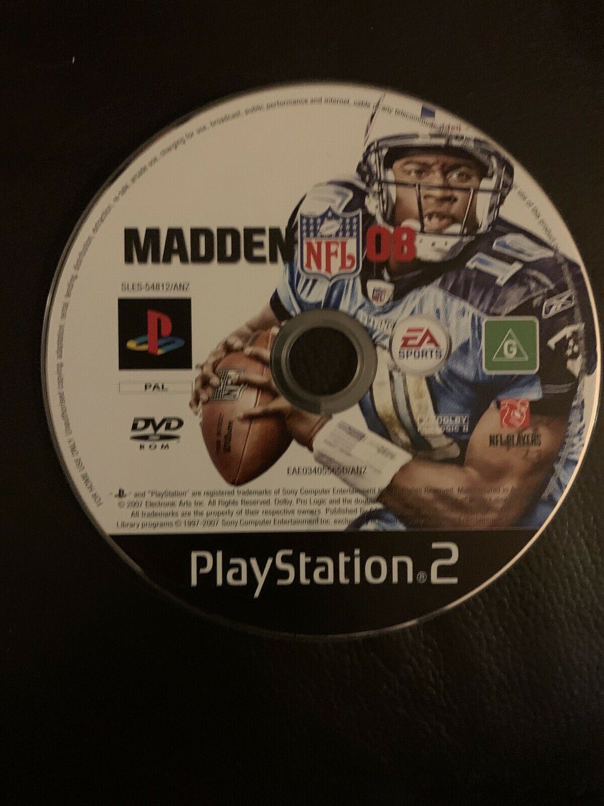 Madden NFL 08 - Sony PS2 Playstation 2 PAL Game