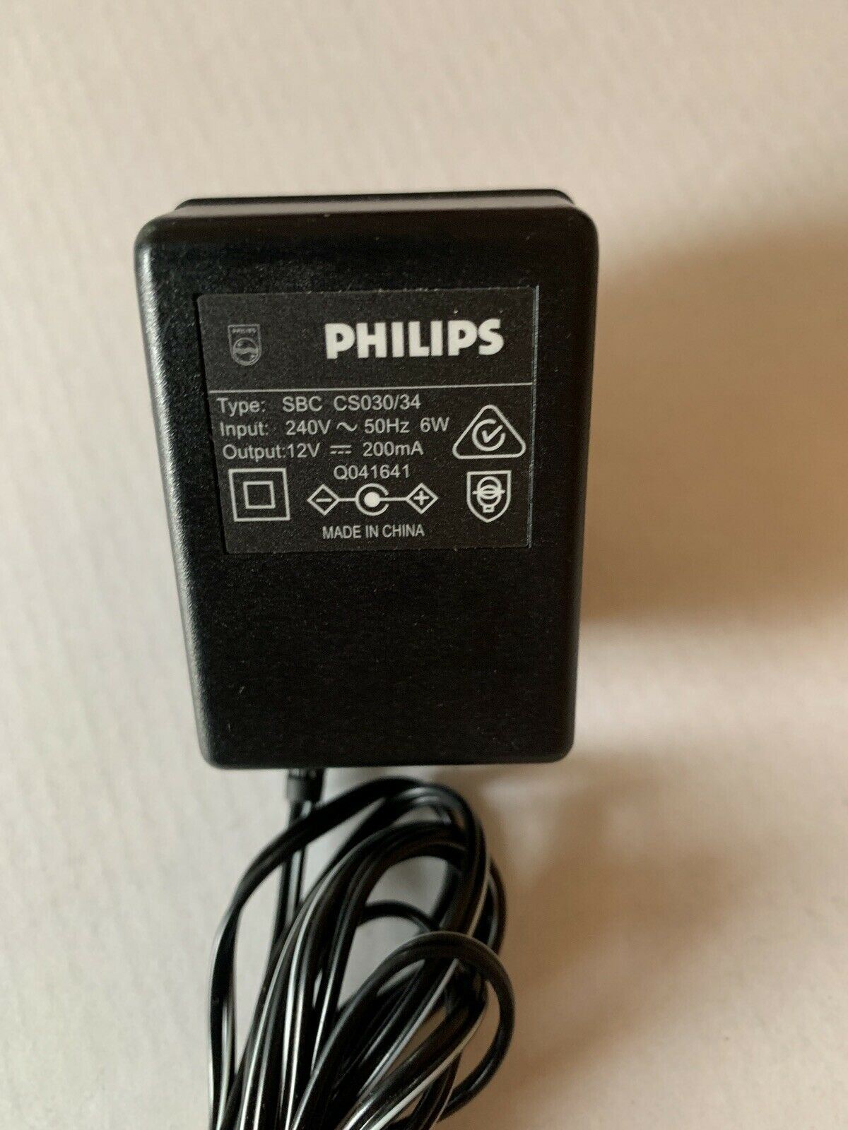 Genuine Philips SBC CS030/34 AC Adapter 12v 200mA