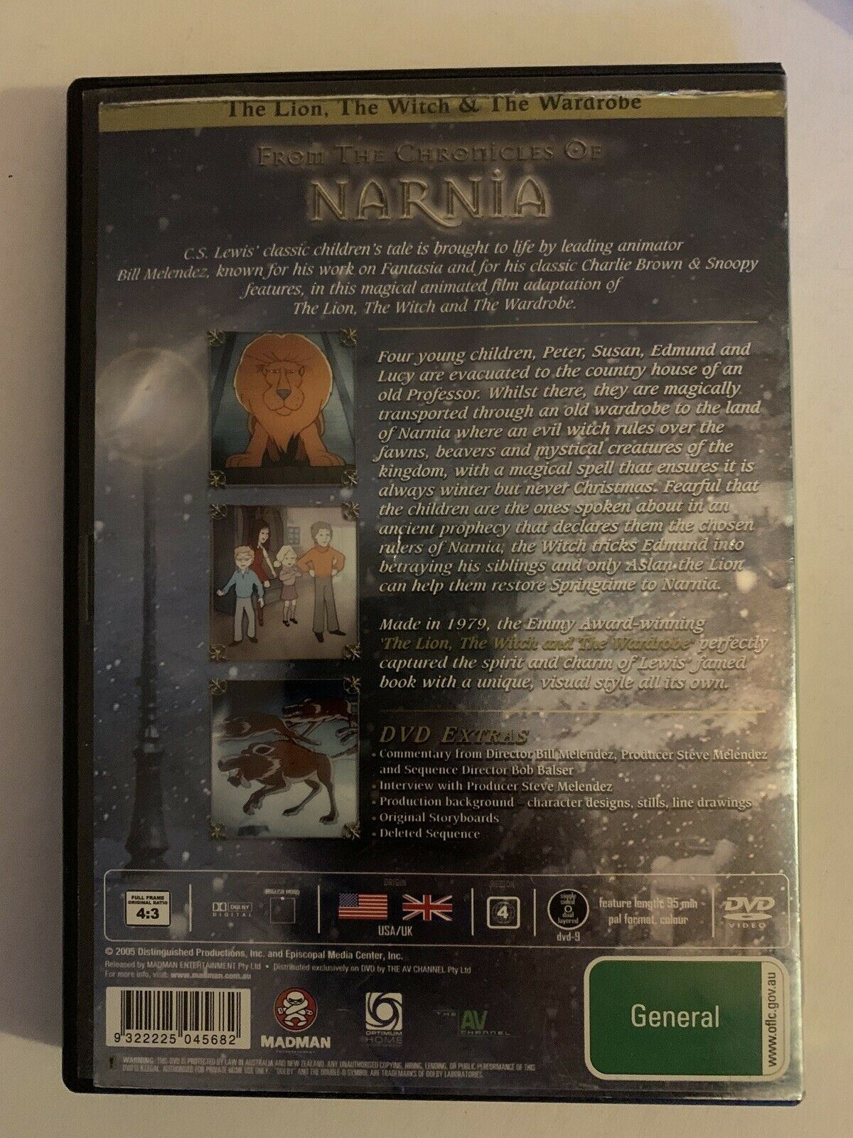 Chronicles Of Narnia - The Lion Witch And The Wardrobe (DVD, 1979) Animation