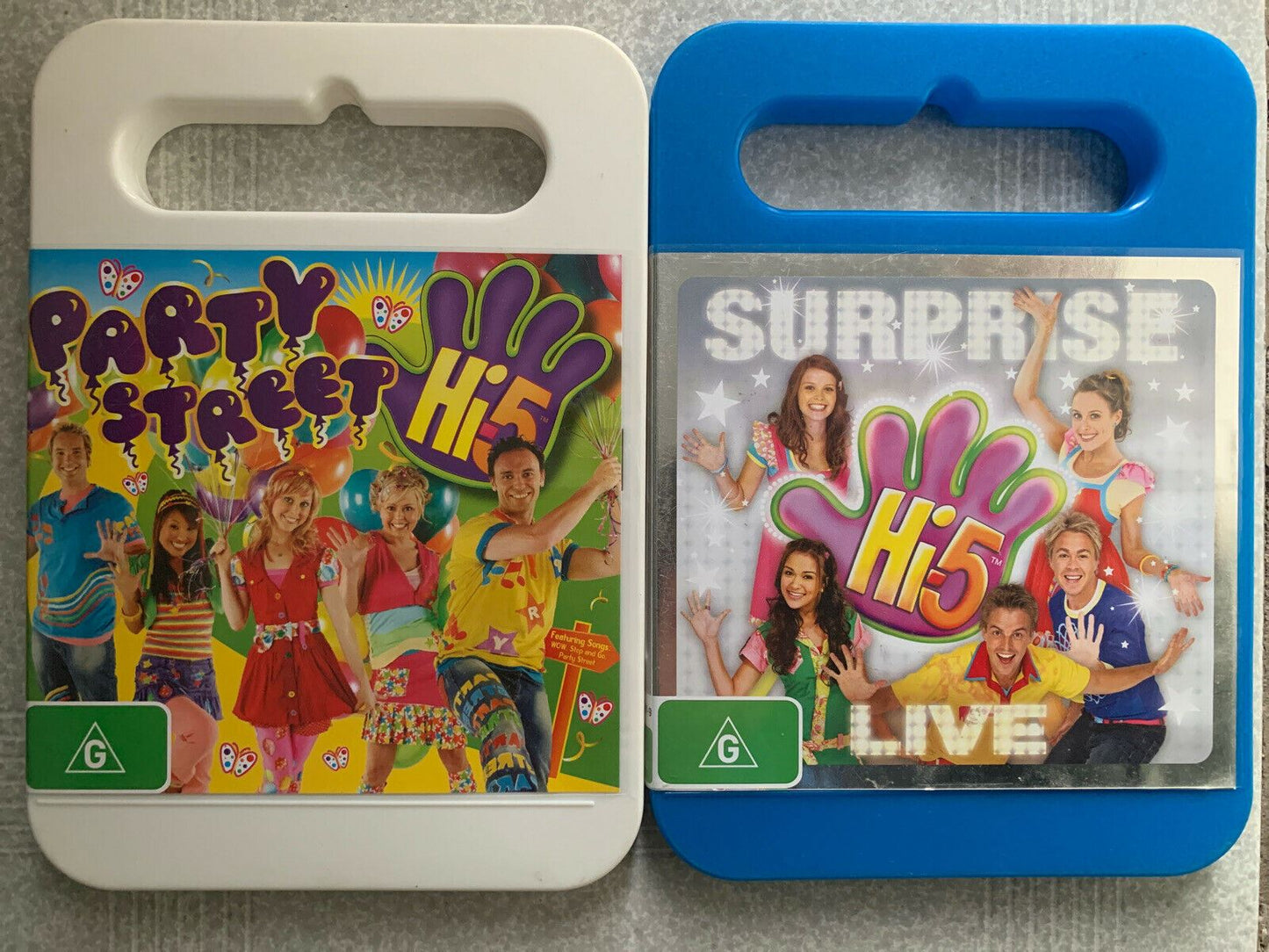 2x Hi-5 - Party Street + Suprise Live (DVD, 2008) Region 4