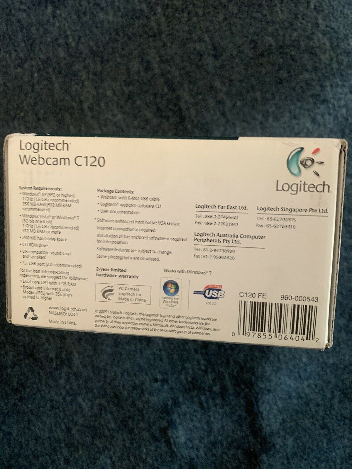 Logitech C120 WEBCAM New in box