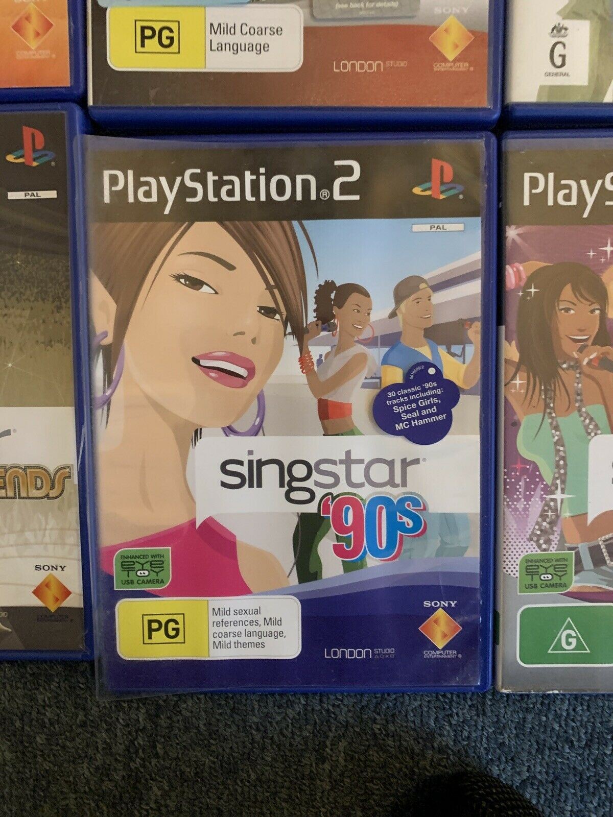 8x SingStar PS2 PAL Games Bundle + 2x SingStar PS2 Microphones - Tested and work