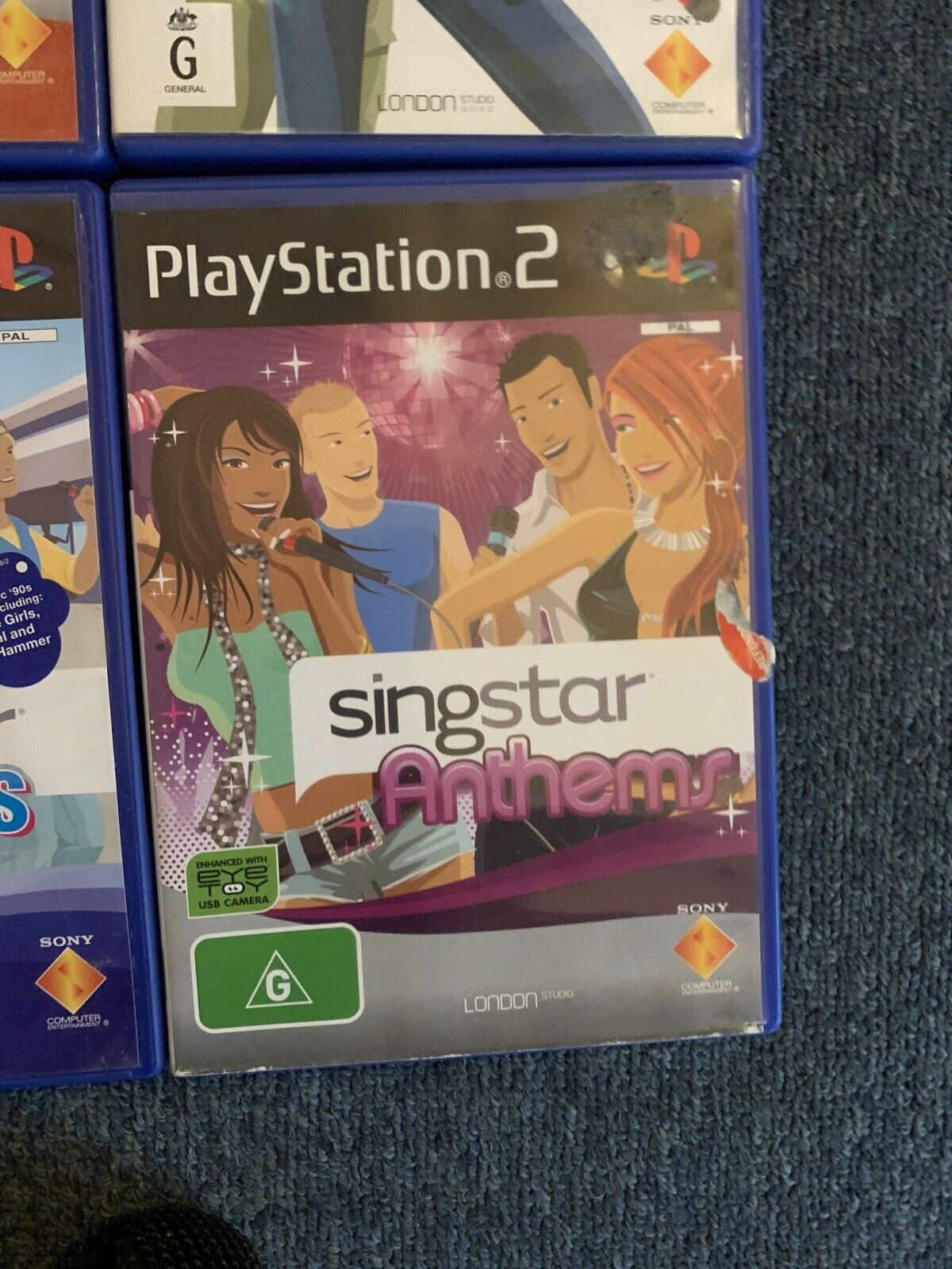 8x SingStar PS2 PAL Games Bundle + 2x SingStar PS2 Microphones - Tested and work