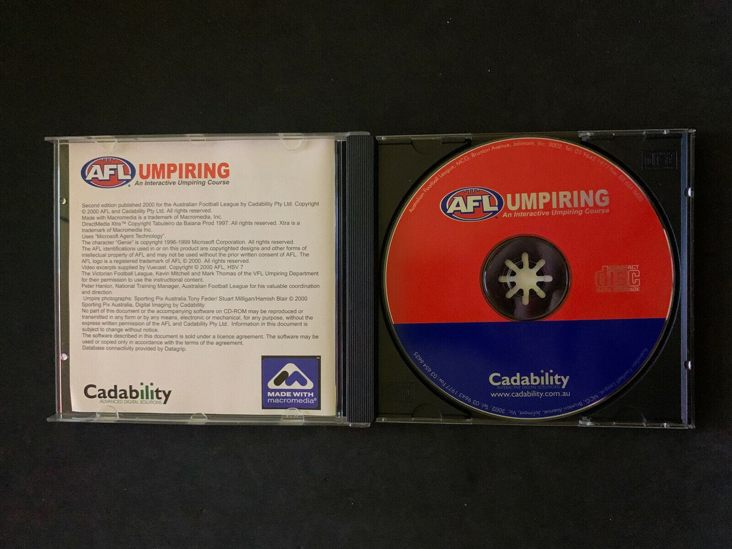AFL Umpiring An Interactive Course PC CD-ROM 2000
