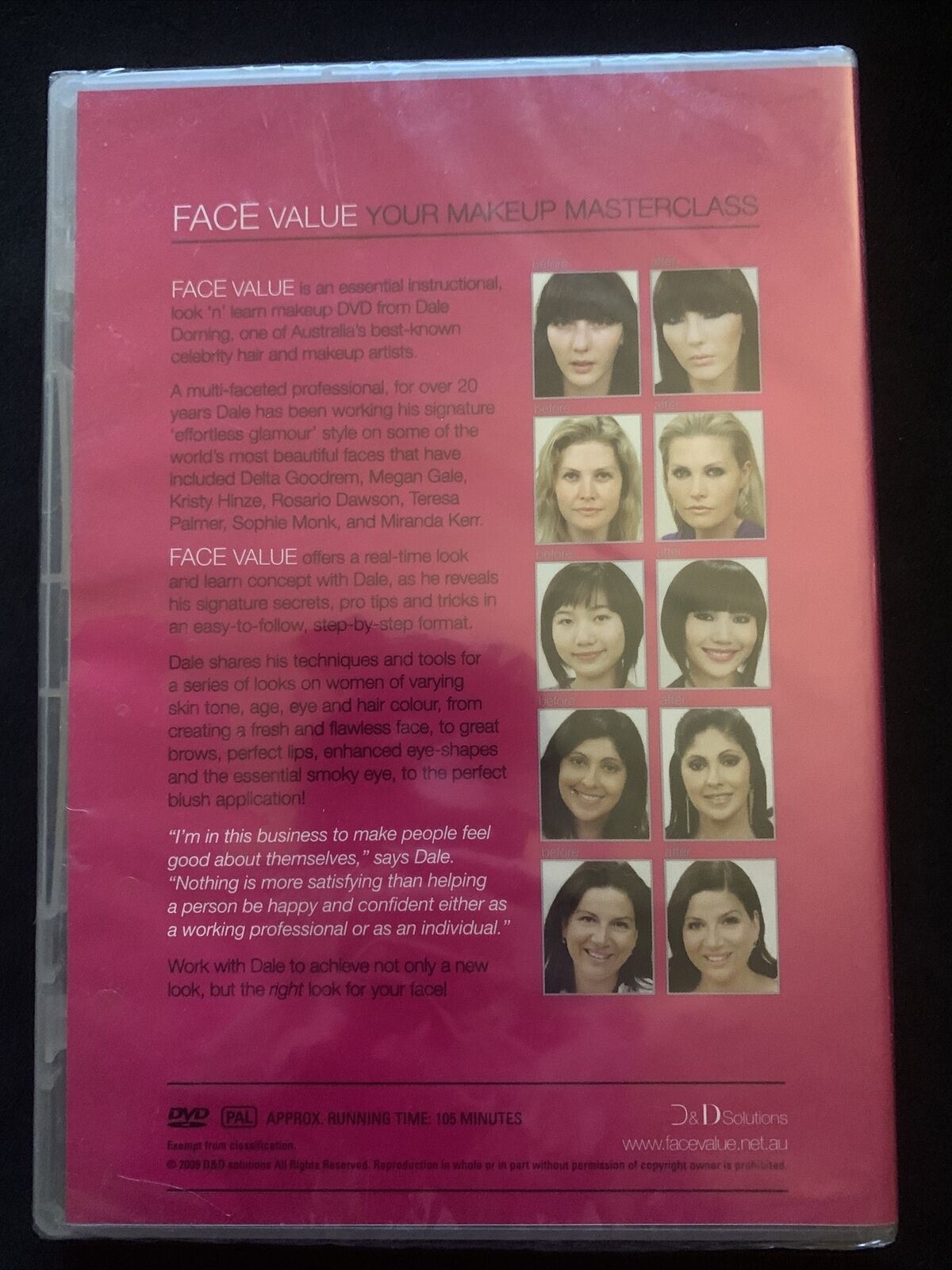 *New Sealed* Face Value - Your Make Up Masterclass For Celebrities (DVD)