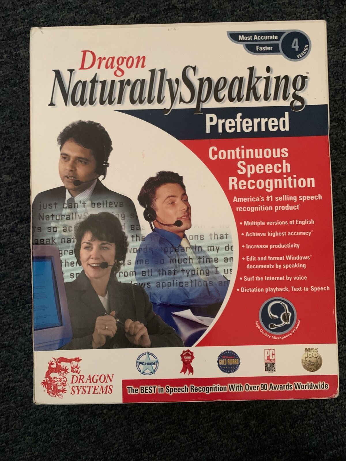 Dragon Naturally Speaking Preferred 4 with Headset for Windows 95/98