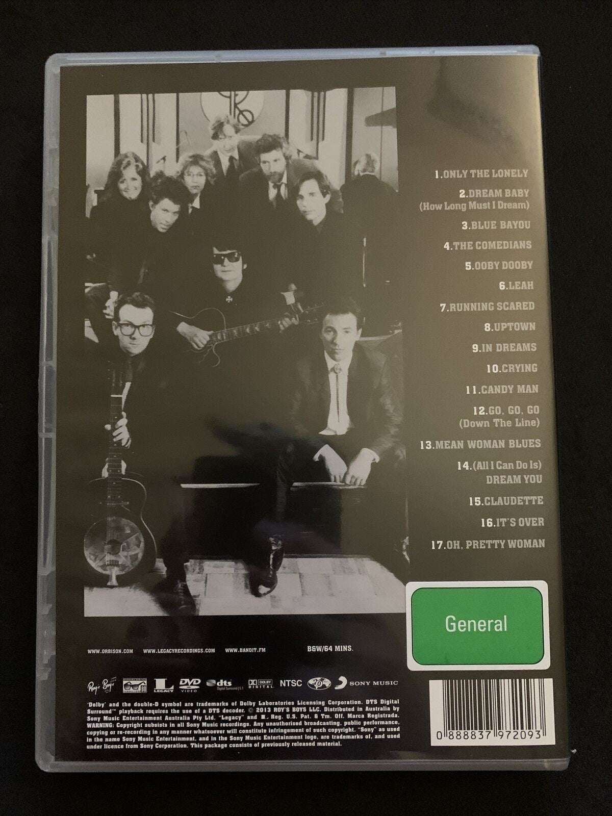 Roy Orbison: Black & White Night (DVD )All Region