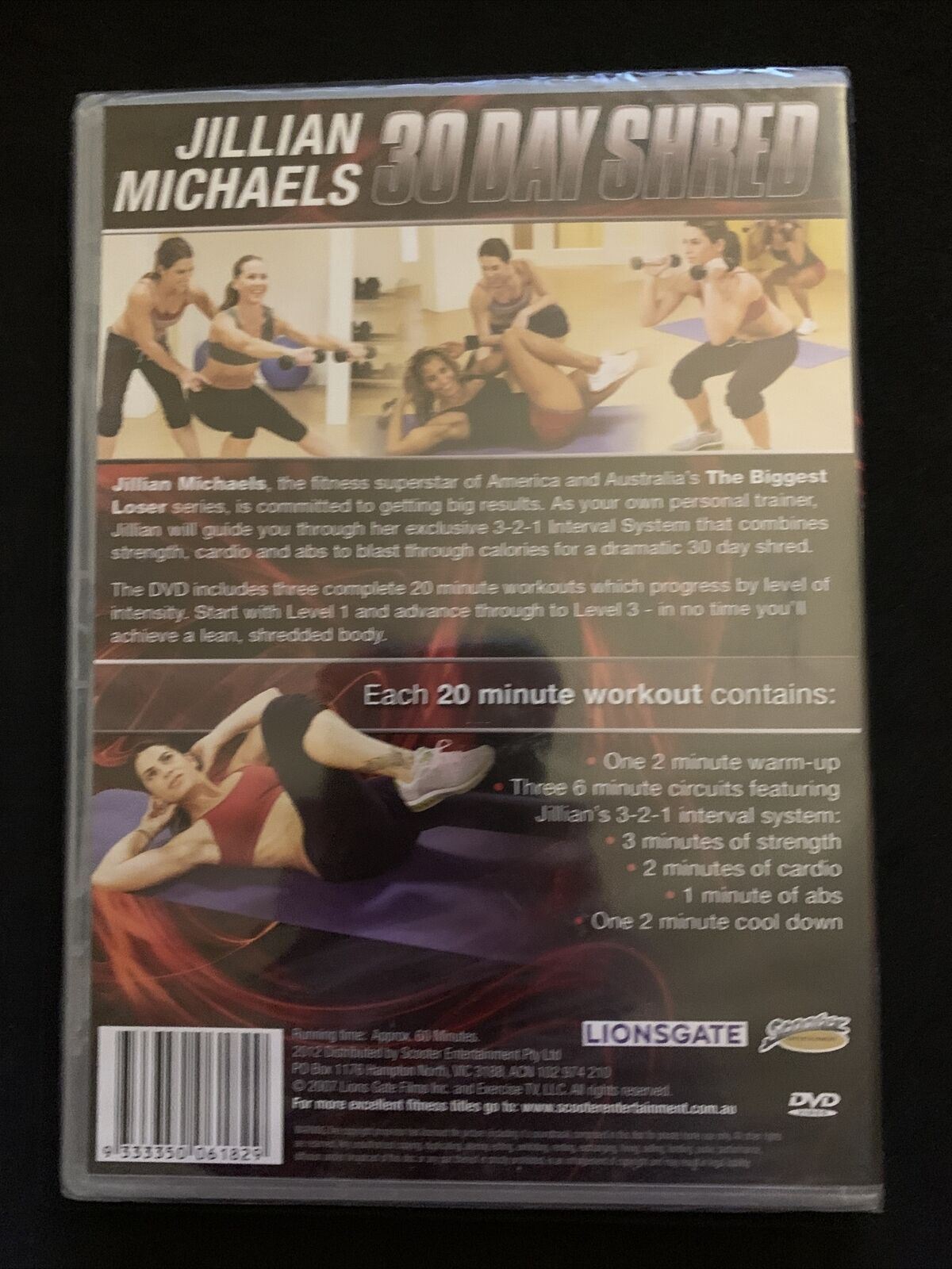 *New Sealed* Jillian Michaels 30 Day Shred (DVD, 2012) Region 4