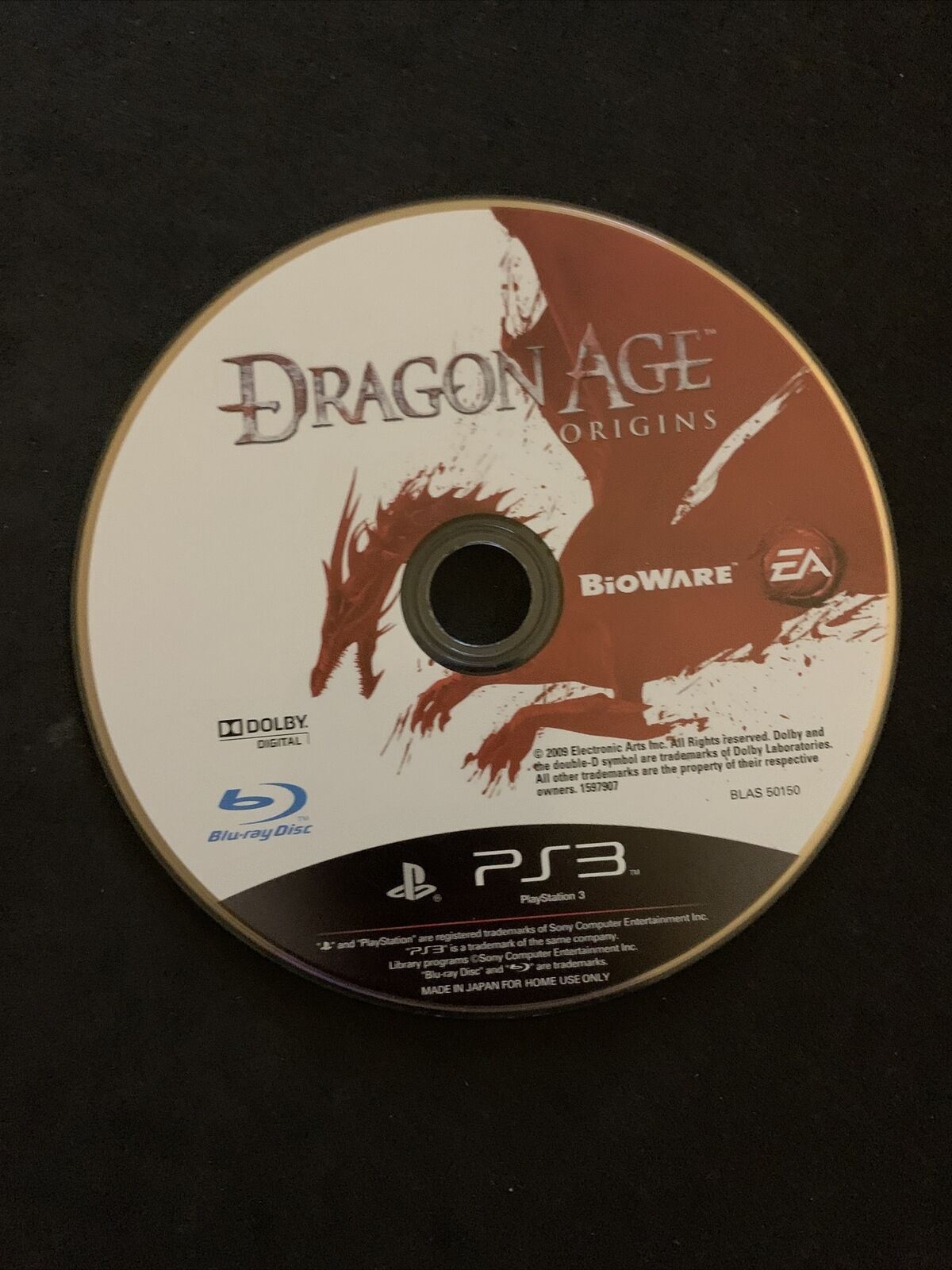 Dragon Age: Origins (Sony PlayStation 3, 2009) PAL with Manual