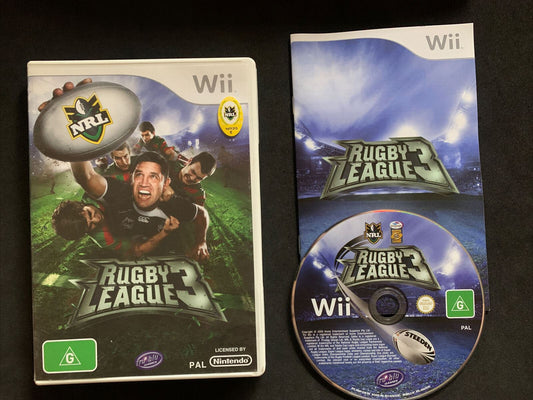 Rugby League 3 - Nintendo Wii (PAL, 2009) Game with Manual