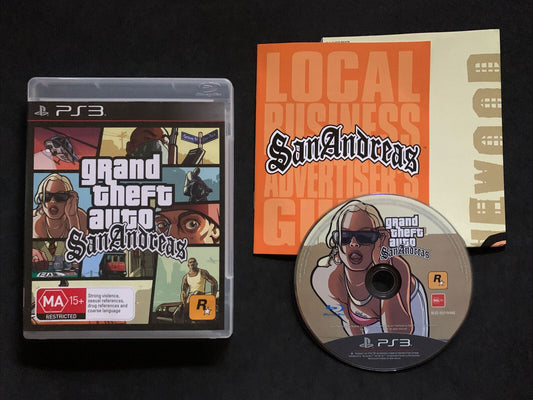 Grand Theft Auto San Andreas - PS3 Game with Manual & Map