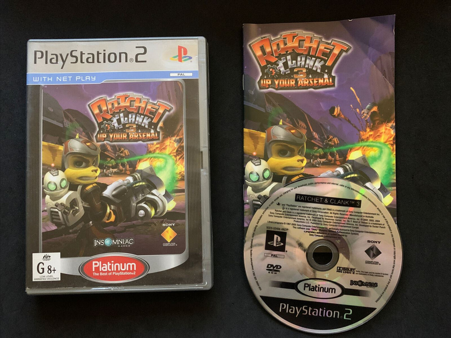 Ratchet & Clank 3: Up Your Arsenal - Platinum (Sony PlayStation 2, PAL) + Manual