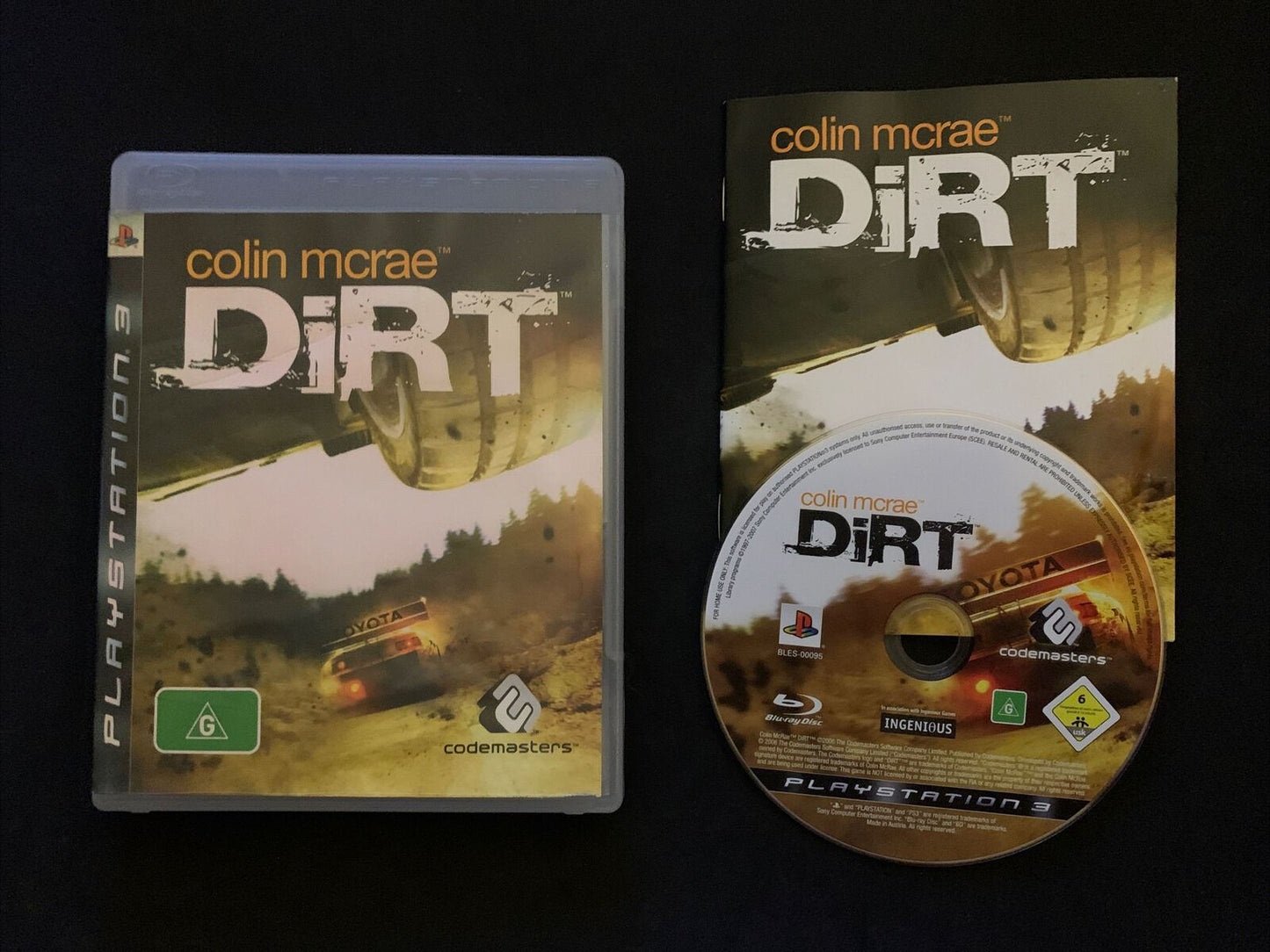 Colin McRae DiRT - Sony PS3 Game with Manual