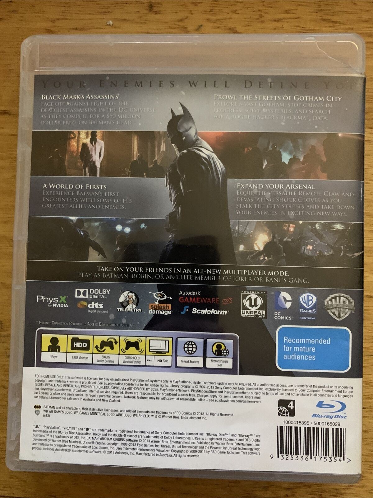 Batman Arkham Origins - PS3 Playstation 3 with Manual