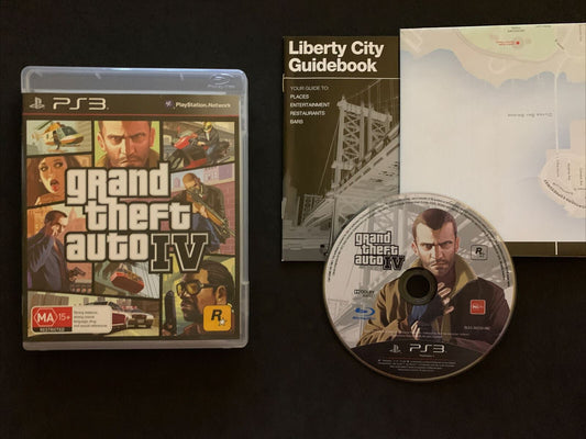 Grand Theft Auto IV GTA 4 - PS3 PlayStation 3 with Map & Manual