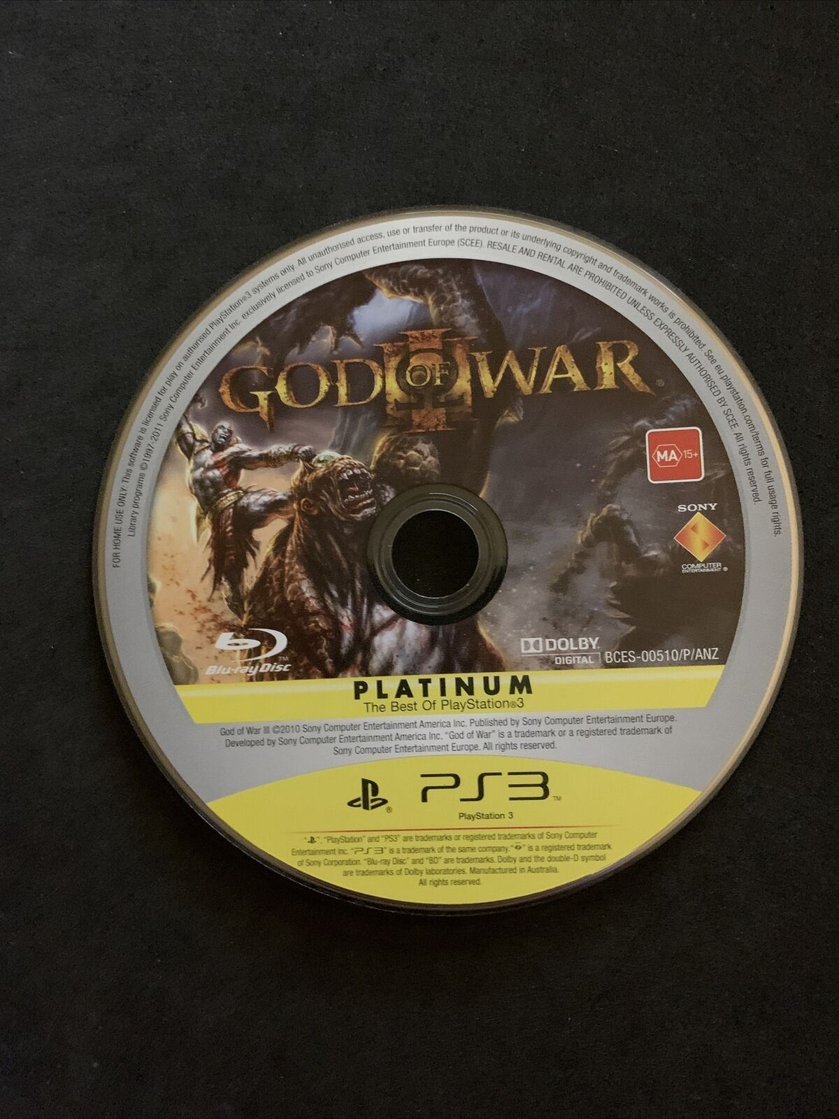 God of War 3 - Sony PlayStation 3 PS3 Game with Manual