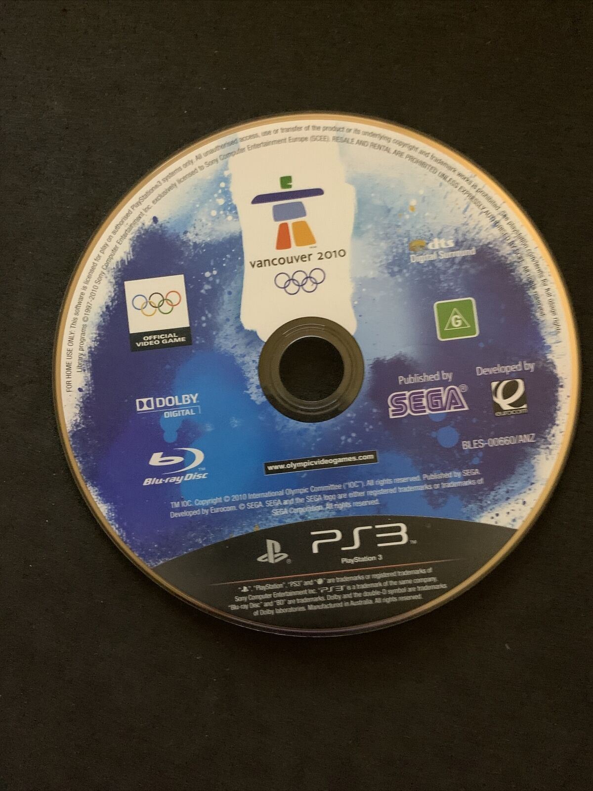 Vancouver 2010 Winter Olympics - PS3 Game with Manual