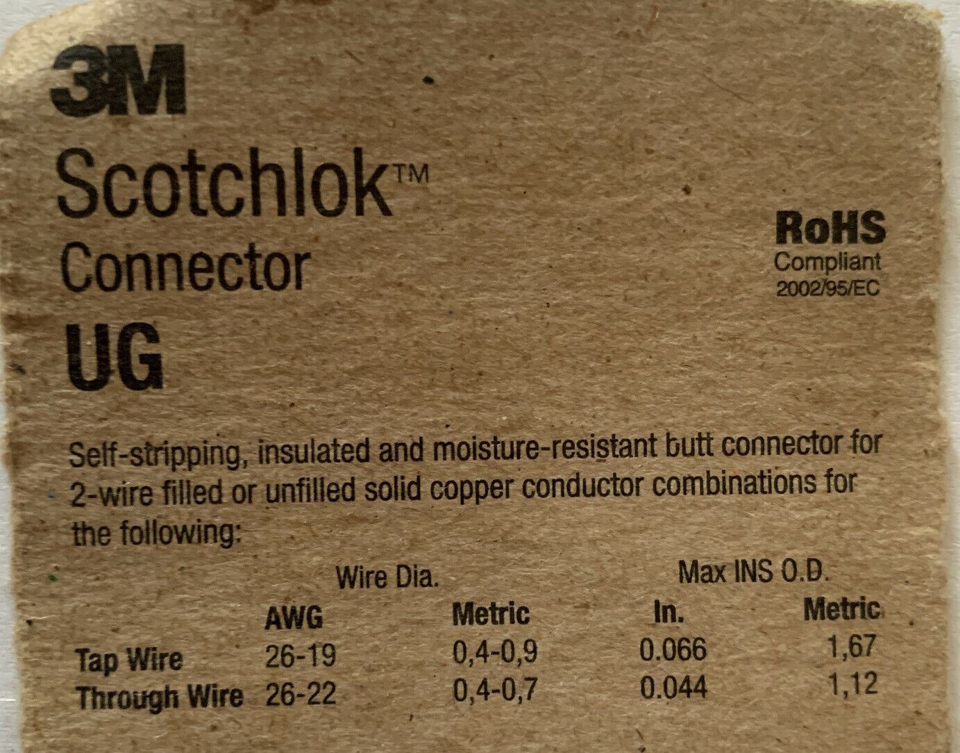 3M Scotchlok Connector UG (150 PCS) - TAP Communication Connectors