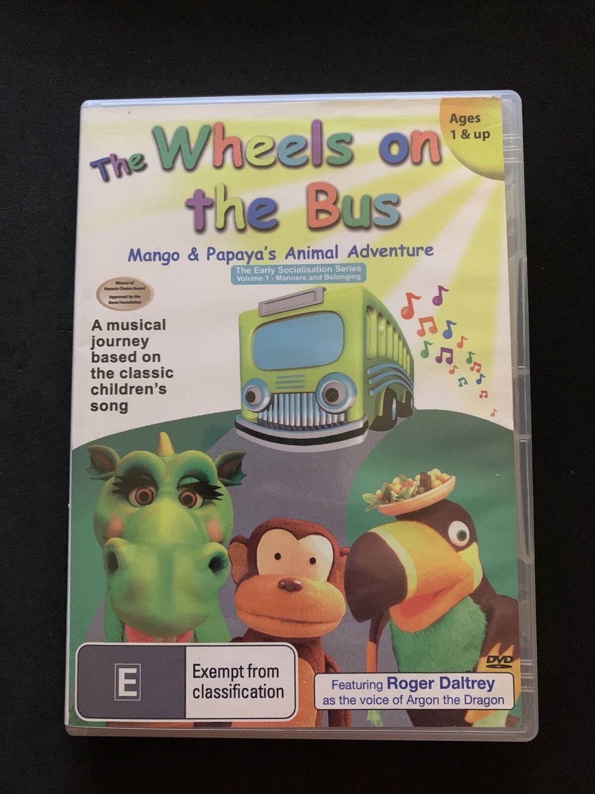 The Wheels On The Bus (DVD, 2004) Starring Roger Daltrey *Rare*