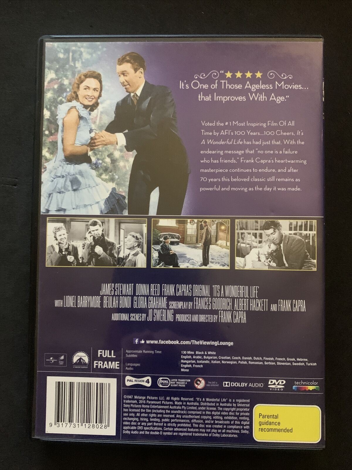 It's A Wonderful Life - Anniversary Edition (DVD, 1947) James Stewart Region 4