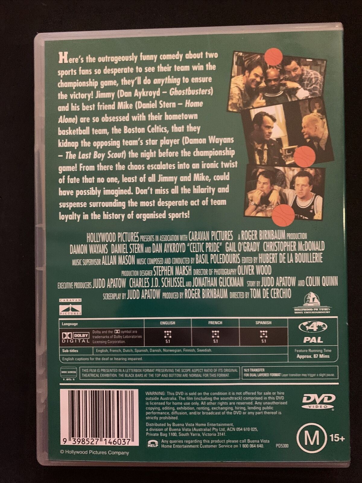 Celtic Pride (DVD, 1996) Dan Aykroyd, Daniel Stern, Damon Wayans. Region 4