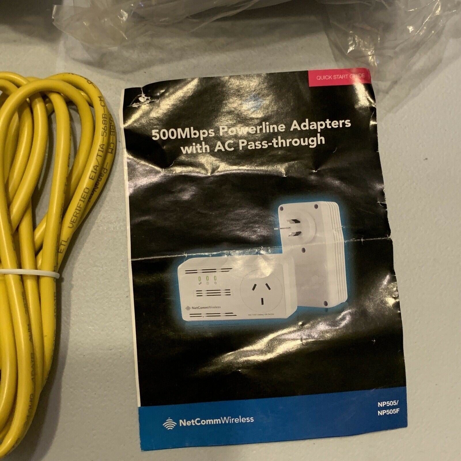 NetComm Wireless NP505F Powerline Adapters with AC Pass-through 500 Mb ...