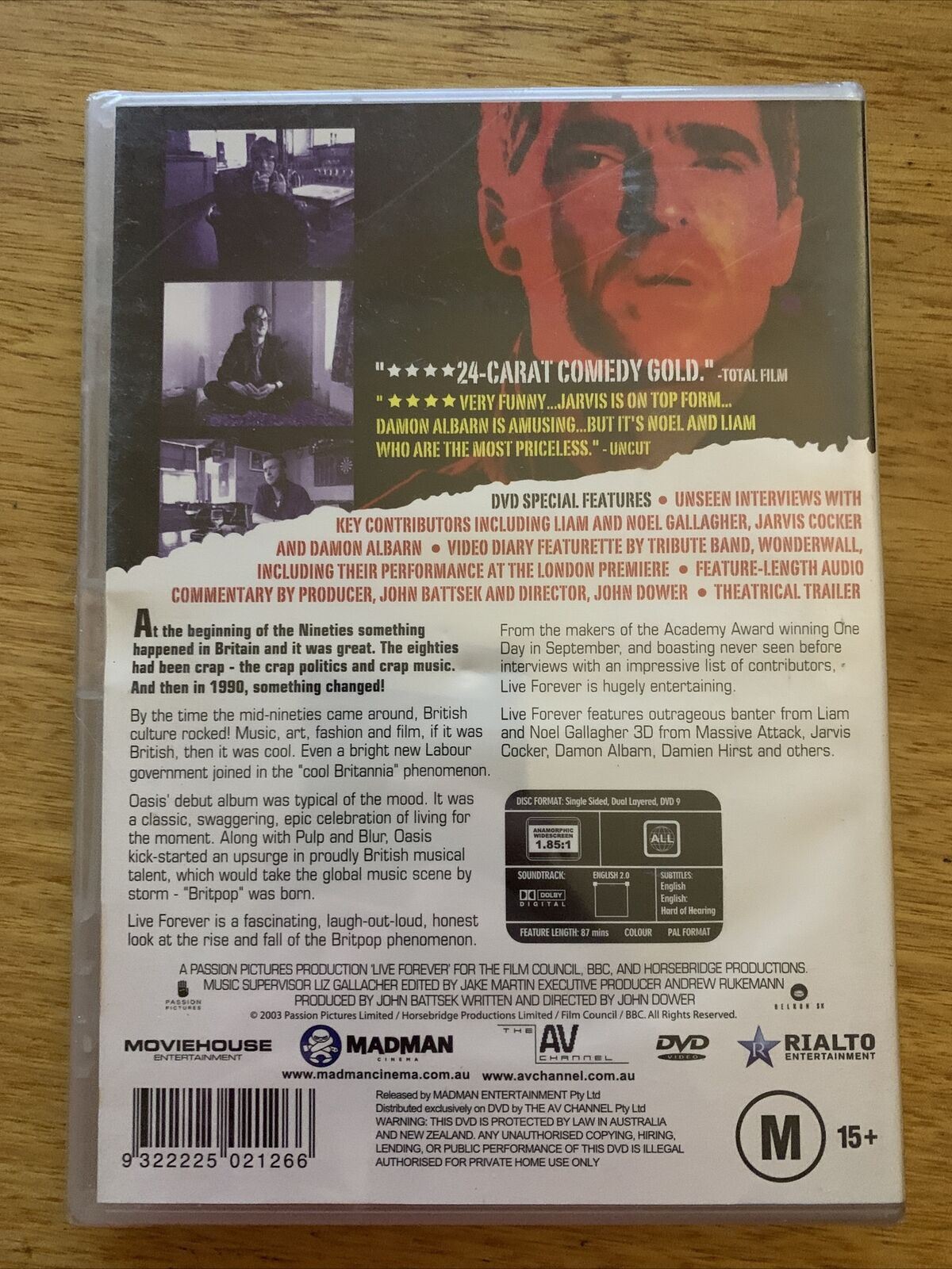 Live Forever (DVD, 2003) Noel Gallagher, Liam Gallagher, Damon Albarn