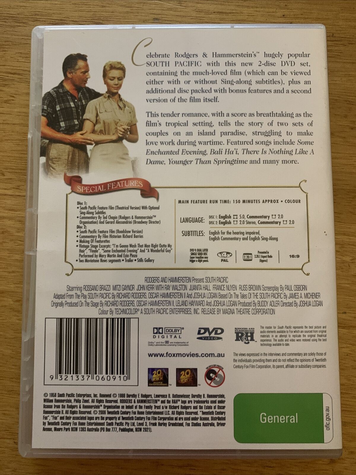 Rodgers & Hammerstein: South Pacific - Collector's Edition (DVD, 1958, 2-disc)