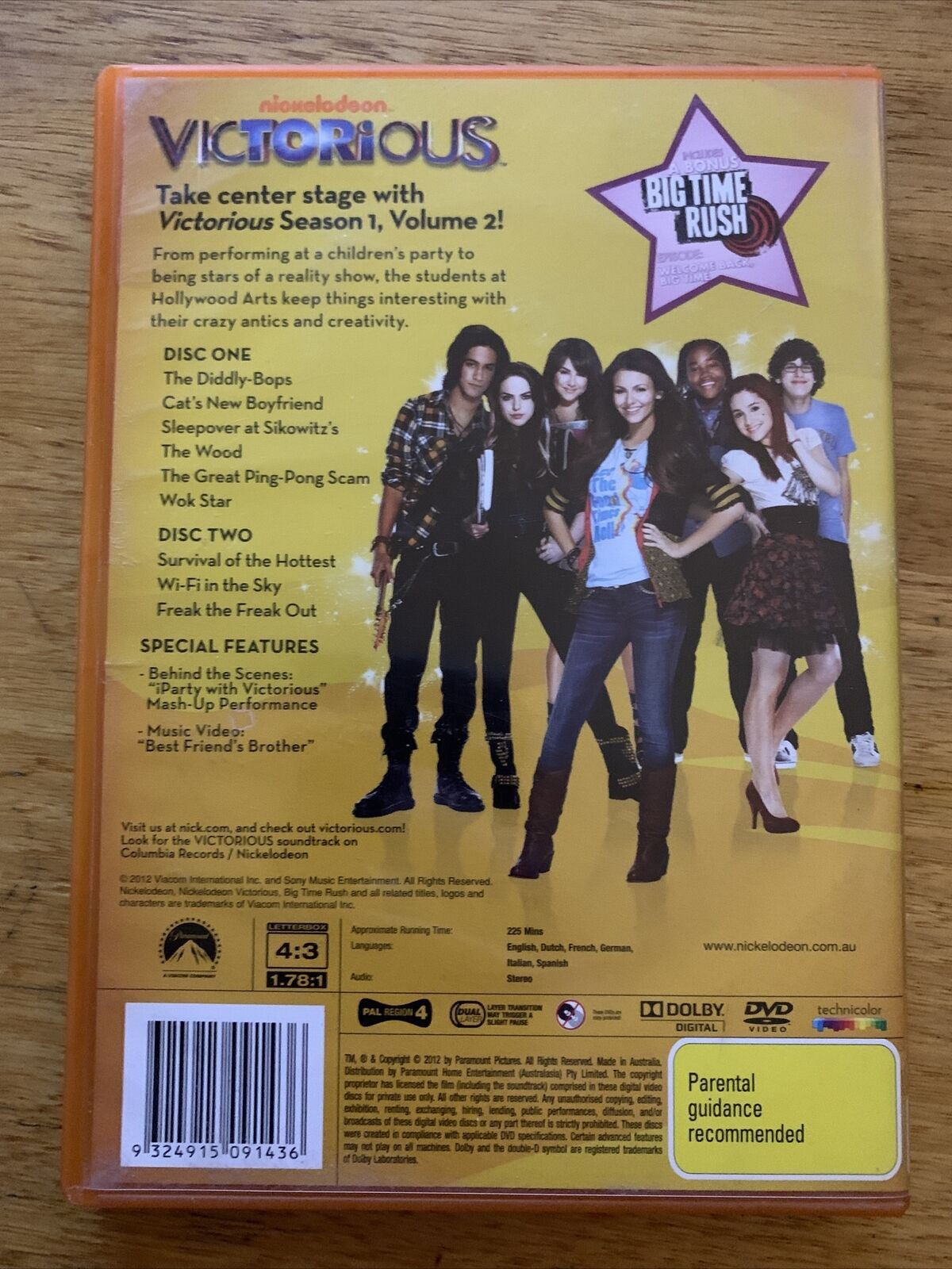 Victorious : Season 1 : Vol 2 (DVD, 2012, 2-Disc Set) Region 2 & 4