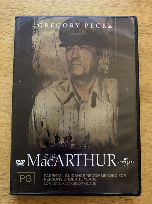 MacArthur (DVD, 1977) Gregory Peck, Dan O'Herlihy, Ed Flanders Region 2&4