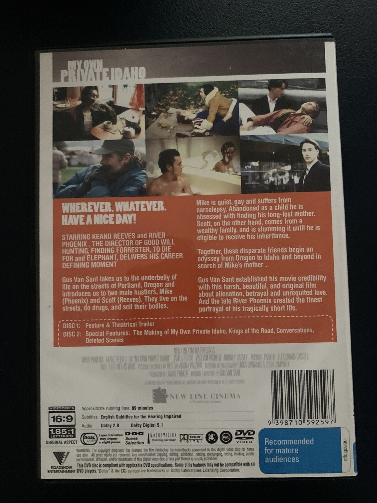 My Own Private Idaho - Collector's Edition (DVD, 1991, 2-Disc) Region 4