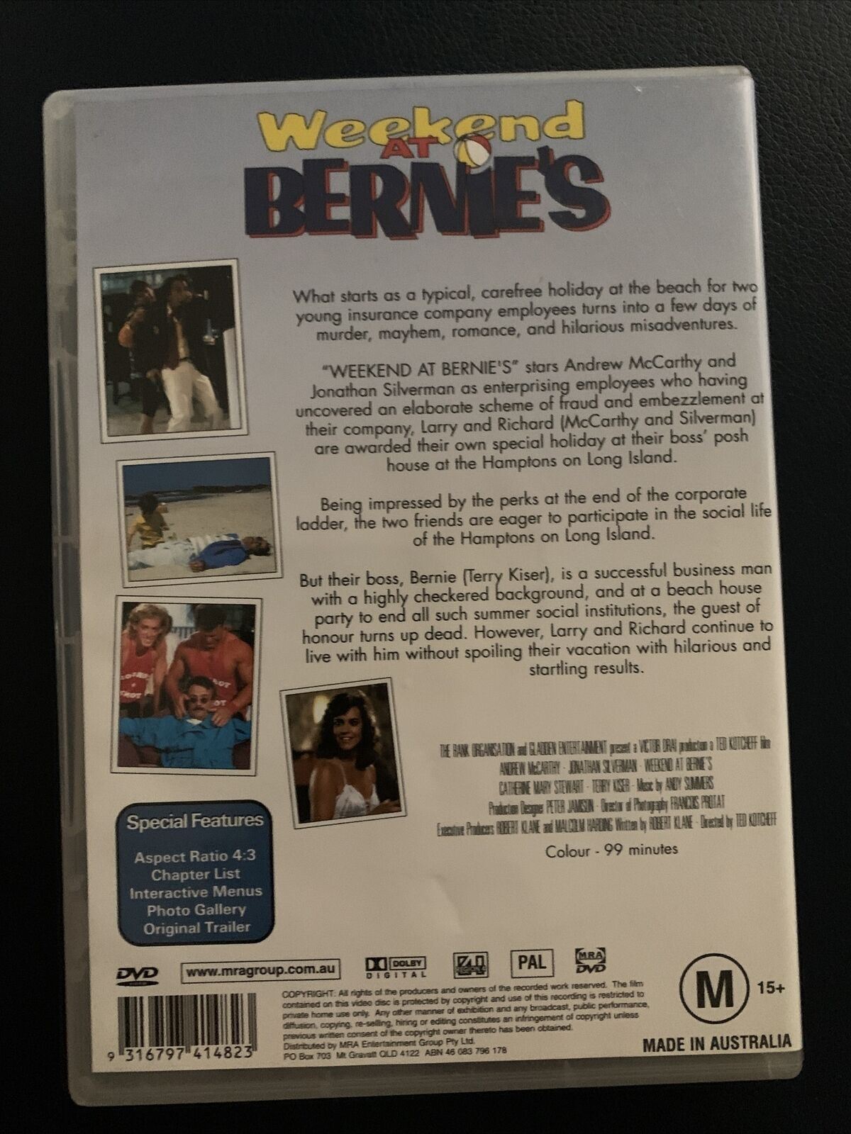 Weekend At Bernie's (DVD, 1989) Andrew McCarthy, Jonathan Silverman Region 4