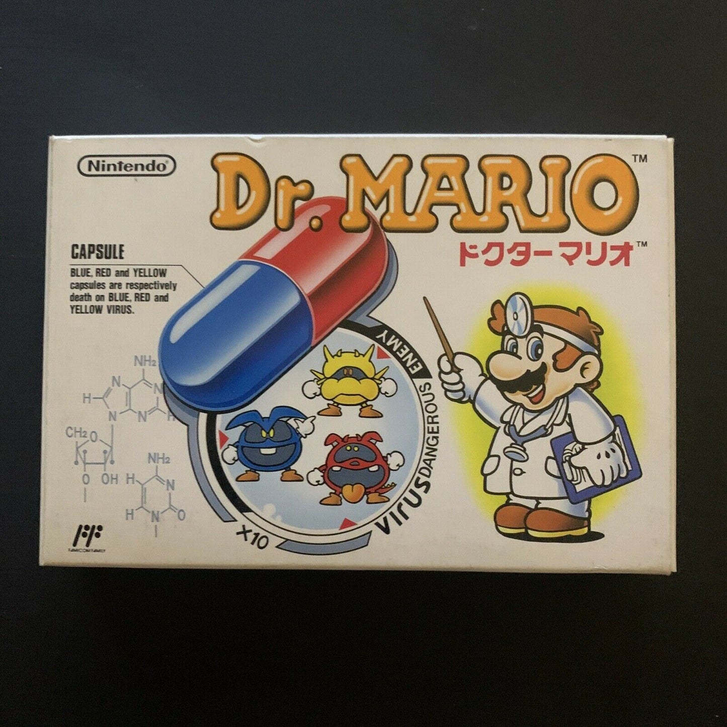 Dr Mario - Nintendo Famicom NES Japan with Manual Game