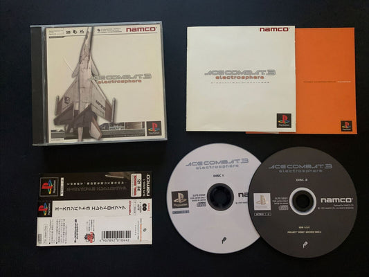 Ace Combat 3: Electrosphere - PS1 PlayStation Japan NTSC-J ALL included Manual