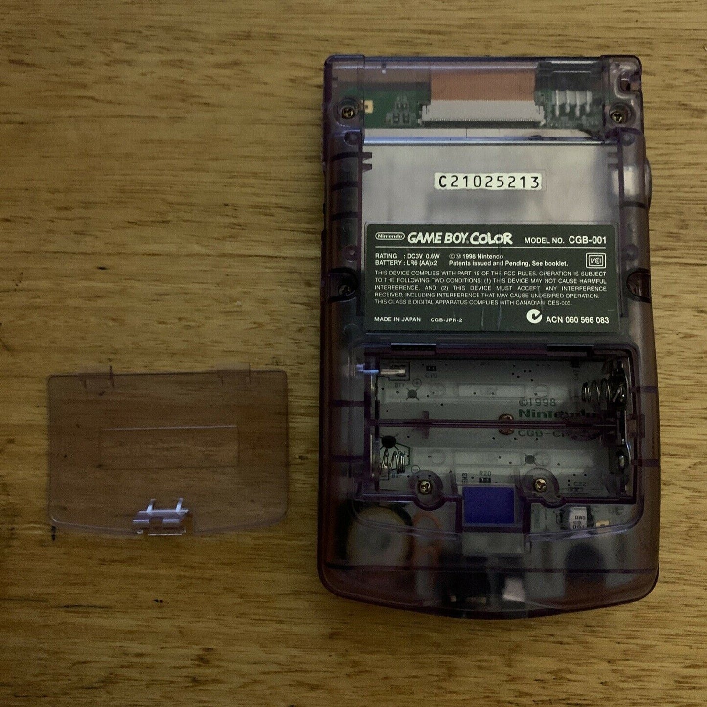 Nintendo Gameboy Color CGB-001 Purple Transparent