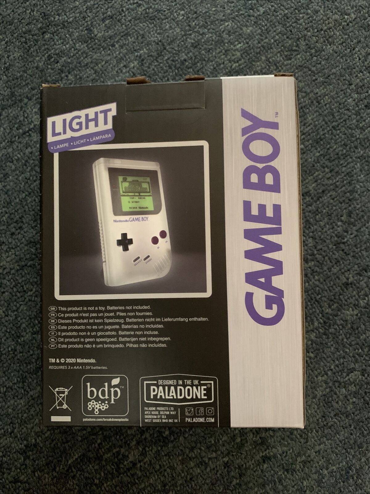 Genuine Nintendo: Gameboy Light Lamp - Indoor Decorative Light