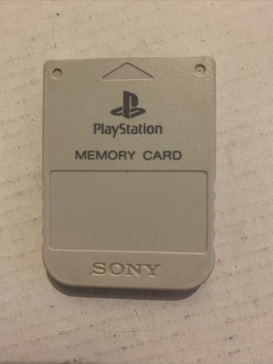 Genuine Official Sony Playstation Memory Card SCPH-1020 PS1 White
