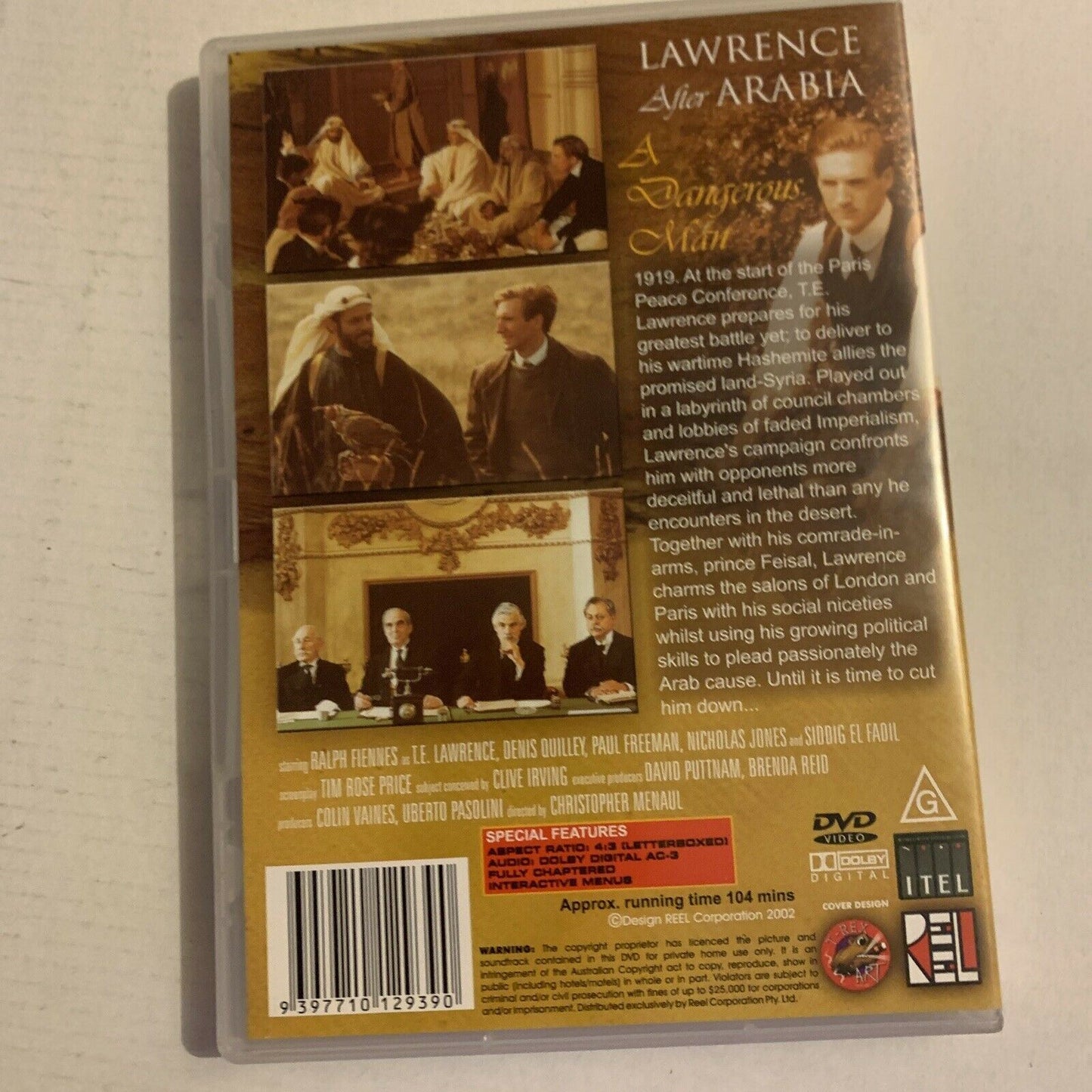 Lawrence After Arabia - A Dangerous Man (DVD, 1992) Ralph Fiennes