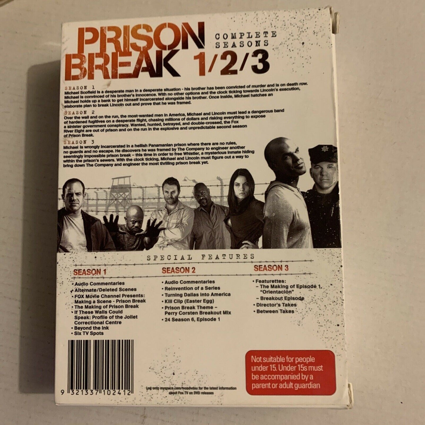 Prison Break : Season 1-3 (DVD, 2008) Dominic Purcell, Wentworth Miller  Region 4