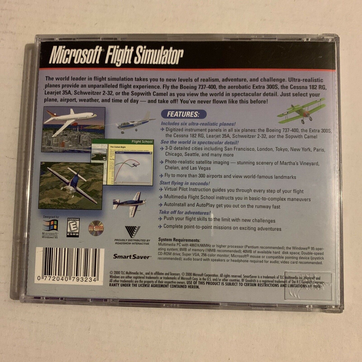 Microsoft Flight Simulator for Win 95 (PC, 2000)