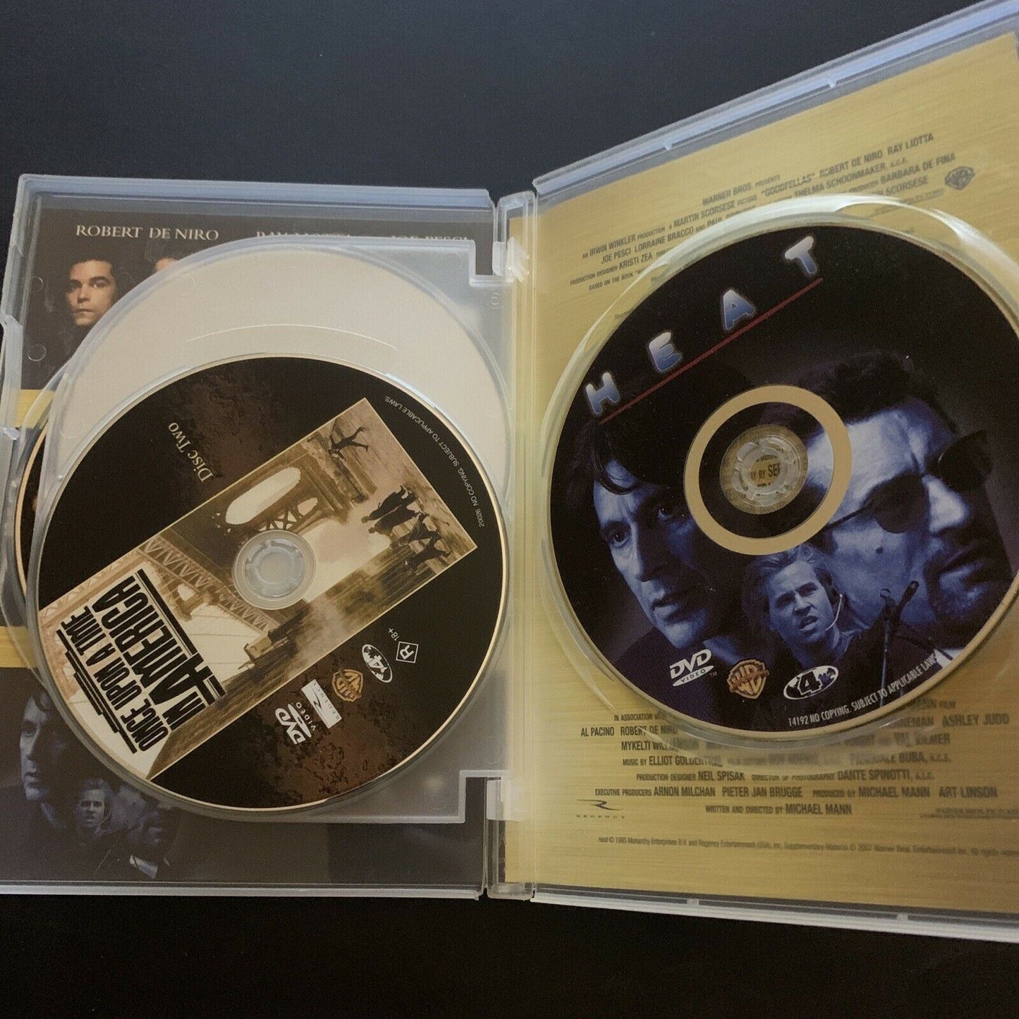 Heat  / Once Upon A Time In America  / Goodfellas (DVD, 2007, 3-Disc Set)