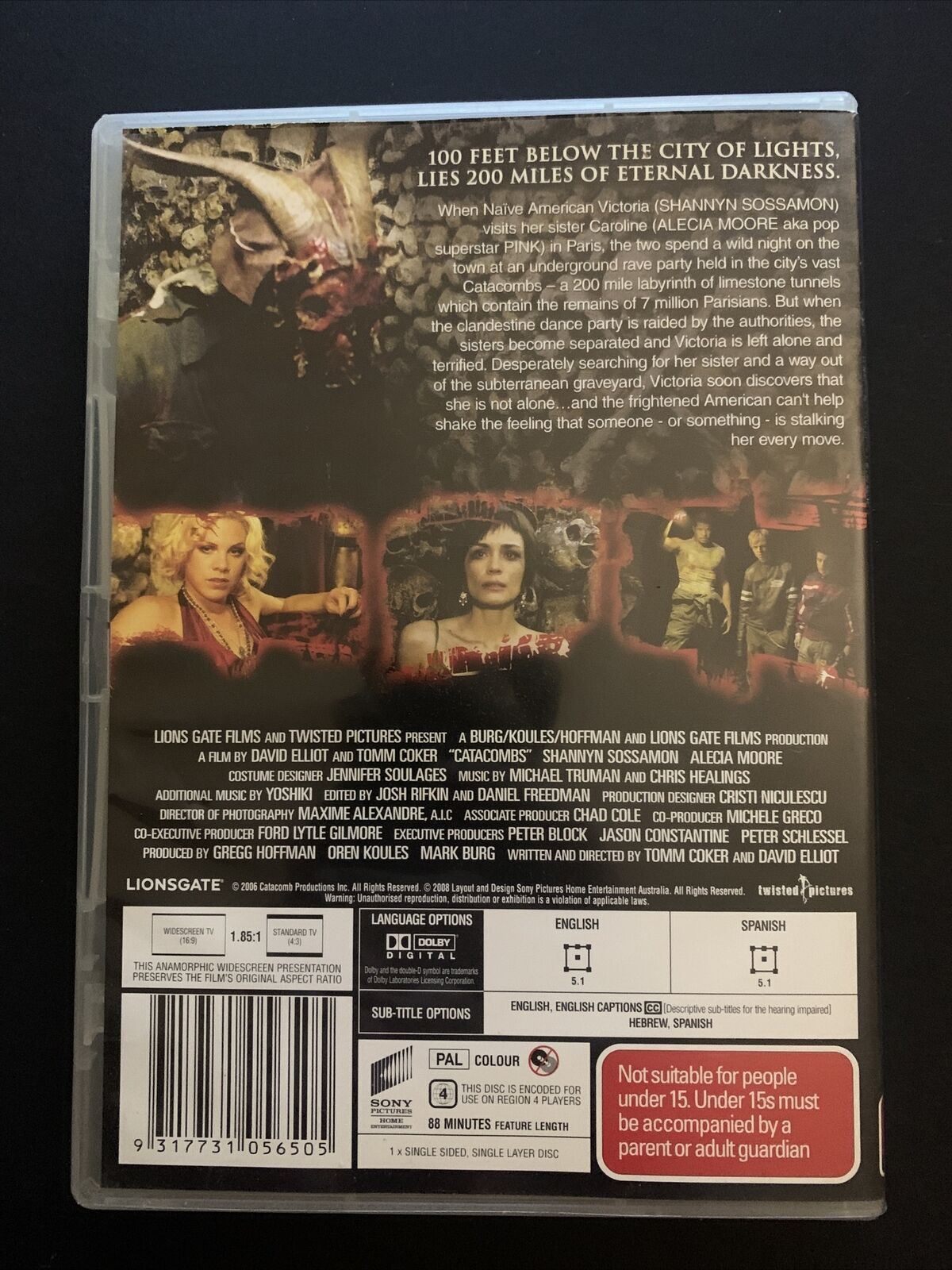 Catacombs (DVD, 2006) Shannyn Sossamon, Pink. Region 4