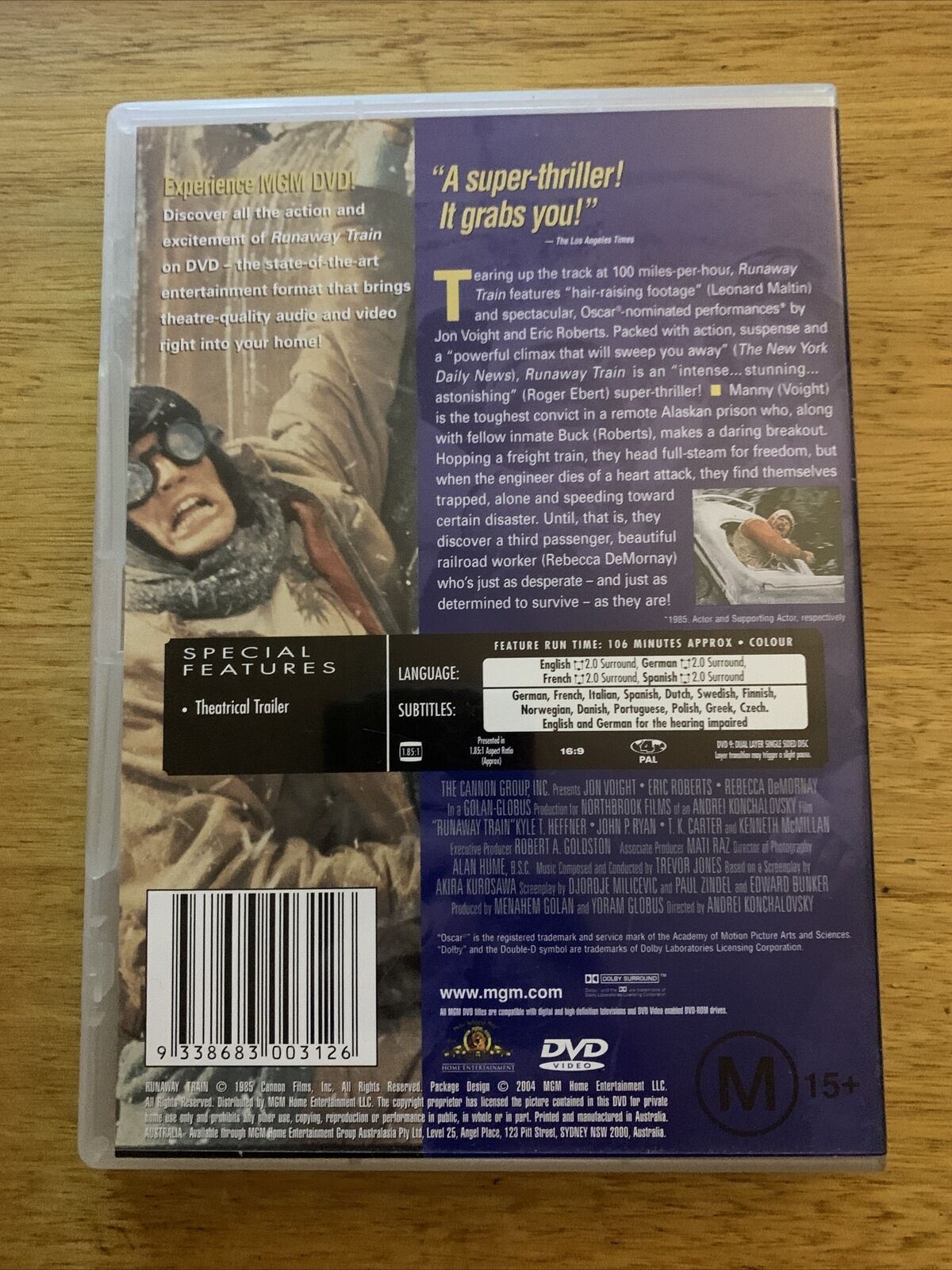 Runaway Train (DVD, 1985) Jon Voight. Region 4&2